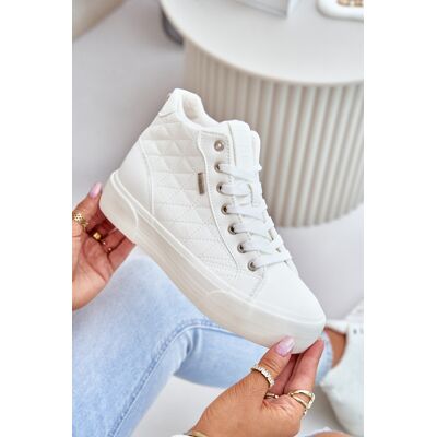 BIG STAR SHOES Insulated Women'S Sneakers With Big Star Stitching White Šedá 36 BIG STAR SHOES Insulated Women'S Sneakers With Big Star Stitching White Šedá 36