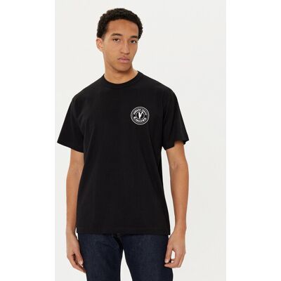Versace Jeans Couture Tričko 78GAHE07 Čierna Regular Fit Muži Versace Jeans Couture Tričko 78GAHE07 Čierna Regular Fit Muži