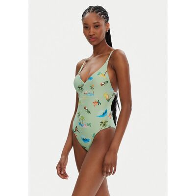 Seafolly Bikiny Isla Palm 11071-216 Zelená Ženy Seafolly Bikiny Isla Palm 11071-216 Zelená Ženy