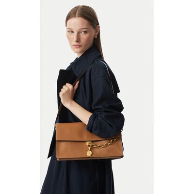 Tommy Hilfiger Kabelka Crest Leather Conv Shoulder Bag AW0AW19015 Hnedá Ženy Tommy Hilfiger Kabelka Crest Leather Conv Shoulder Bag AW0AW19015 Hnedá Ženy