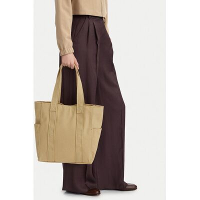 Calvin Klein Kabelka Webbing Strap Canvas Tote LV04F3463G Béžová Ženy Calvin Klein Kabelka Webbing Strap Canvas Tote LV04F3463G Béžová Ženy