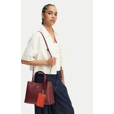 Tommy Hilfiger Kabelka Th Icon Mini Satchel AW0AW18722 Hnedá Ženy Tommy Hilfiger Kabelka Th Icon Mini Satchel AW0AW18722 Hnedá Ženy