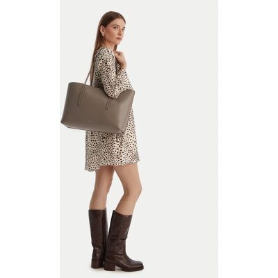 Calvin Klein Kabelka Foil Logo Tote W/Pouch LV04F3274G Béžová Ženy Calvin Klein Kabelka Foil Logo Tote W/Pouch LV04F3274G Béžová Ženy
