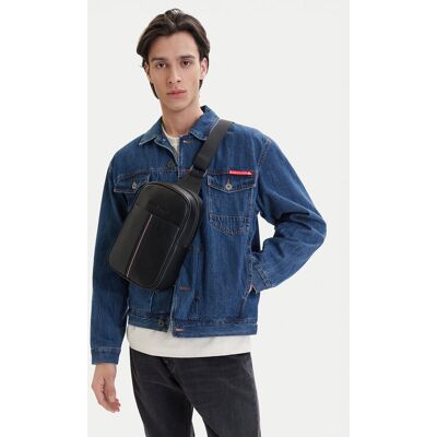 Tommy Hilfiger Ľadvinka Th Central Slingpack AM0AM14170 Čierna Muži Tommy Hilfiger Ľadvinka Th Central Slingpack AM0AM14170 Čierna Muži
