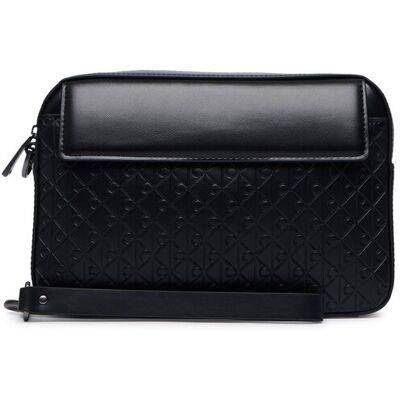 Calvin Klein Taška cez rameno Refined Emblem Mix Pouch W/ Hand LV04D1369G Čierna Muži Calvin Klein Taška cez rameno Refined Emblem Mix Pouch W/ Hand LV04D1369G Čierna Muži