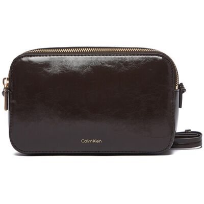 Calvin Klein Kabelka Foil Logo Glossy Camera Bag LV04F3539G Hnedá Ženy Calvin Klein Kabelka Foil Logo Glossy Camera Bag LV04F3539G Hnedá Ženy