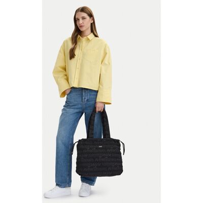 Tommy Jeans Kabelka Tjw Icon Nylon Tote Aop AW0AW18649 Čierna Ženy Tommy Jeans Kabelka Tjw Icon Nylon Tote Aop AW0AW18649 Čierna Ženy
