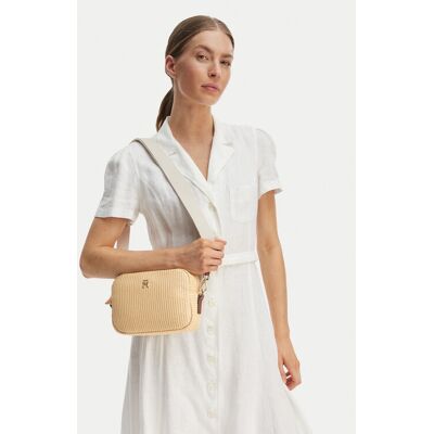 Tommy Hilfiger Kabelka Popette Camera Bag Raffia AW0AW18525 Béžová Ženy Tommy Hilfiger Kabelka Popette Camera Bag Raffia AW0AW18525 Béžová Ženy