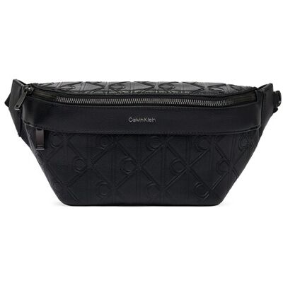 Calvin Klein Ľadvinka Emblem Aop Deboss Waistbag LV04D3564G Čierna Muži Calvin Klein Ľadvinka Emblem Aop Deboss Waistbag LV04D3564G Čierna Muži