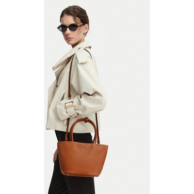 Tommy Hilfiger Kabelka Th Marina Bucket Leather AW0AW18739 Hnedá Ženy Tommy Hilfiger Kabelka Th Marina Bucket Leather AW0AW18739 Hnedá Ženy