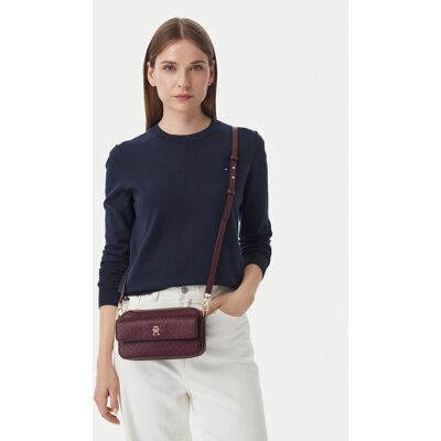Tommy Hilfiger Kabelka Th Icon Camera Bag Mono AW0AW18922 Bordová Ženy Tommy Hilfiger Kabelka Th Icon Camera Bag Mono AW0AW18922 Bordová Ženy
