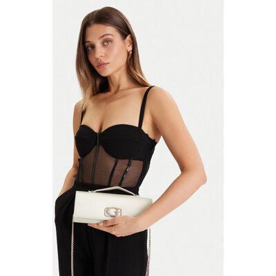Guess Kabelka Zalina Mini HWSG93 50720 Écru Ženy Guess Kabelka Zalina Mini HWSG93 50720 Écru Ženy