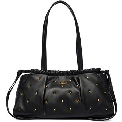 Tommy Hilfiger Kabelka Soft Leather Shoulder Bag Studs AW0AW19338 Čierna Ženy Tommy Hilfiger Kabelka Soft Leather Shoulder Bag Studs AW0AW19338 Čierna Ženy