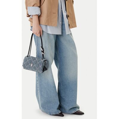 Marc Jacobs Kabelka The Quilted Denim Mini 2P5HSH013H03 Modrá Ženy Marc Jacobs Kabelka The Quilted Denim Mini 2P5HSH013H03 Modrá Ženy