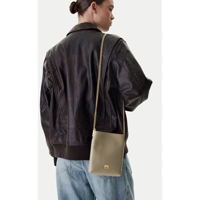 PINKO Kabelka Flat Satchel AI 25-26 PCPL 105352 A0QO Sivá Ženy PINKO Kabelka Flat Satchel AI 25-26 PCPL 105352 A0QO Sivá Ženy
