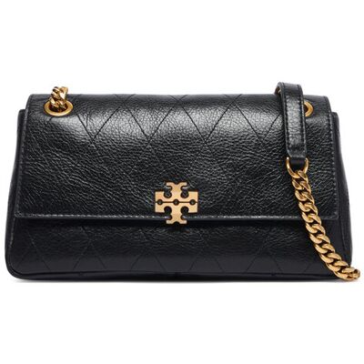Tory Burch Kabelka Charlie Quilted Small Shoulder Bag 185829 Čierna Ženy Tory Burch Kabelka Charlie Quilted Small Shoulder Bag 185829 Čierna Ženy