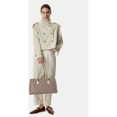 Tommy Hilfiger Kabelka Th Grace Satchel Jacquard AW0AW18754 Hnedá Ženy Tommy Hilfiger Kabelka Th Grace Satchel Jacquard AW0AW18754 Hnedá Ženy