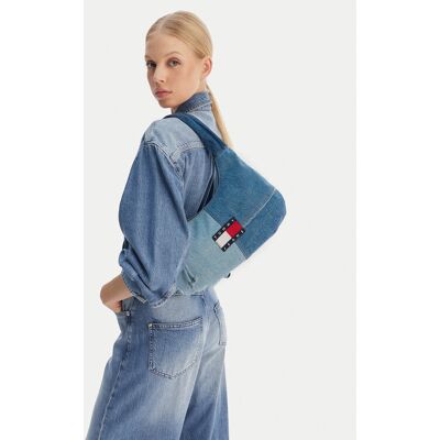 Tommy Jeans Kabelka Tjw Denim Patchwork Shoulder Bag AW0AW18471 Modrá Ženy Tommy Jeans Kabelka Tjw Denim Patchwork Shoulder Bag AW0AW18471 Modrá Ženy