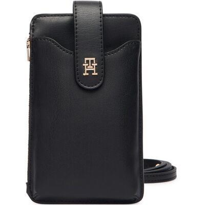 Tommy Hilfiger Puzdro na telefón Th Icon Phone Wallet AW0AW18137 Čierna Ženy Tommy Hilfiger Puzdro na telefón Th Icon Phone Wallet AW0AW18137 Čierna Ženy