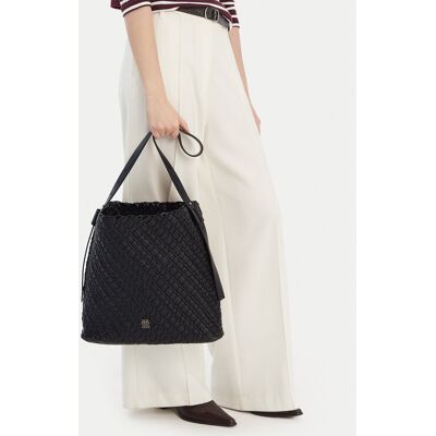 Tommy Hilfiger Kabelka Th Braided Maxi Hobo AW0AW18161 Čierna Ženy Tommy Hilfiger Kabelka Th Braided Maxi Hobo AW0AW18161 Čierna Ženy