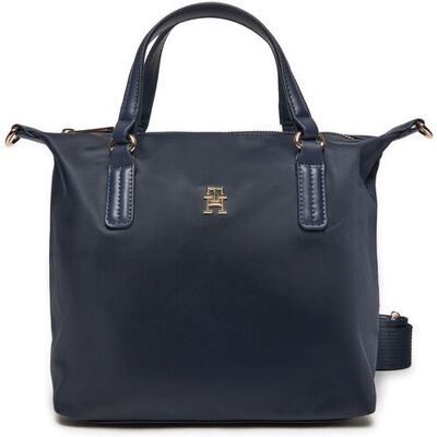 Tommy Hilfiger Kabelka Poppy Th Small Tote AW0AW15640 Tmavomodrá Ženy Tommy Hilfiger Kabelka Poppy Th Small Tote AW0AW15640 Tmavomodrá Ženy