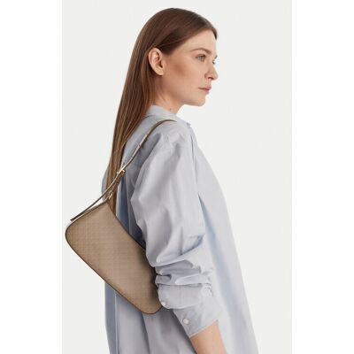 Calvin Klein Kabelka Emblem Aop Small Shoulder Bag LV04F3324G Béžová Ženy Calvin Klein Kabelka Emblem Aop Small Shoulder Bag LV04F3324G Béžová Ženy