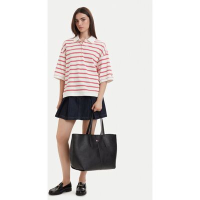 Tommy Jeans Kabelka Tjw Slouchy City Tote AW0AW18789 Čierna Ženy Tommy Jeans Kabelka Tjw Slouchy City Tote AW0AW18789 Čierna Ženy