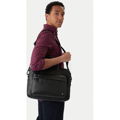 Tommy Hilfiger Taška na laptop Th Flag Computer Bag AM0AM13989 Čierna Muži Tommy Hilfiger Taška na laptop Th Flag Computer Bag AM0AM13989 Čierna Muži