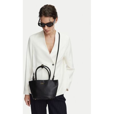 Tommy Hilfiger Kabelka Th Marina Bucket Leather AW0AW18739 Čierna Ženy Tommy Hilfiger Kabelka Th Marina Bucket Leather AW0AW18739 Čierna Ženy