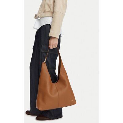 Calvin Klein Kabelka Slouchy Leather Md Shoulder Bag LV04F3543G Svetlo hnedá Ženy Calvin Klein Kabelka Slouchy Leather Md Shoulder Bag LV04F3543G Svetlo hnedá Ženy