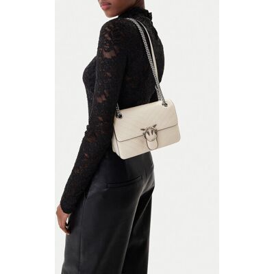 PINKO Kabelka Love One Light Mini Al 25-26 PLTT 106173 A2JC Écru Ženy PINKO Kabelka Love One Light Mini Al 25-26 PLTT 106173 A2JC Écru Ženy