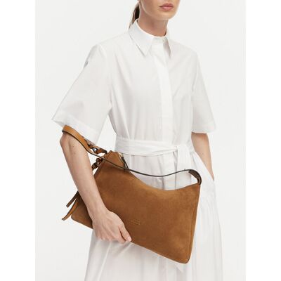 Tommy Hilfiger Kabelka Th Statement Shoulder Bag Suede AW0AW18824 Hnedá Ženy Tommy Hilfiger Kabelka Th Statement Shoulder Bag Suede AW0AW18824 Hnedá Ženy
