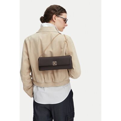 Calvin Klein Kabelka Emblem Hw Pebble Clutch LV04F3740G Hnedá Ženy Calvin Klein Kabelka Emblem Hw Pebble Clutch LV04F3740G Hnedá Ženy