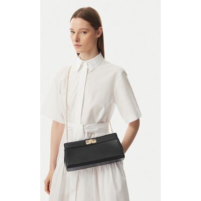 Tommy Hilfiger Kabelka Th Modern Clutch AW0AW18727 Čierna Ženy Tommy Hilfiger Kabelka Th Modern Clutch AW0AW18727 Čierna Ženy