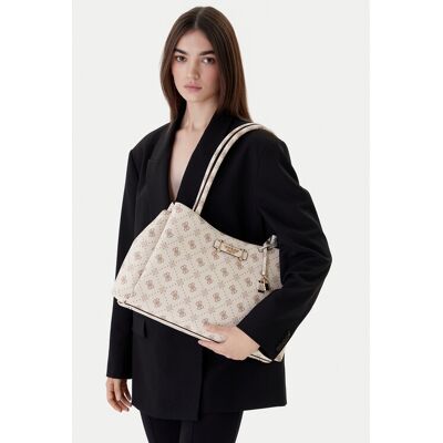 Guess Kabelka Carrie Logo HWGP98 98220 Écru Ženy Guess Kabelka Carrie Logo HWGP98 98220 Écru Ženy