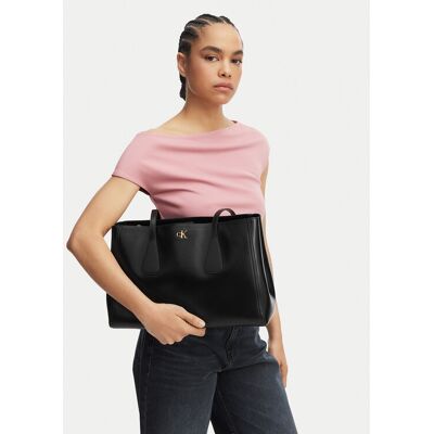 Calvin Klein Kabelka Ck Medium Work Tote LV04F3442G Čierna Ženy Calvin Klein Kabelka Ck Medium Work Tote LV04F3442G Čierna Ženy