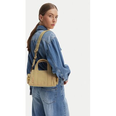 Calvin Klein Kabelka Webbing Strap Canvas Pocket Bag LV04F3464G Béžová Ženy Calvin Klein Kabelka Webbing Strap Canvas Pocket Bag LV04F3464G Béžová Ženy