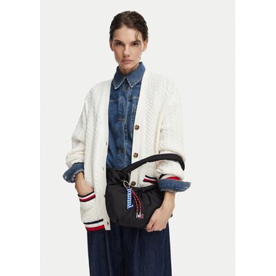 Tommy Jeans Kabelka Tjw Icon Charms Shoulder Bag AW0AW18780 Čierna Ženy Tommy Jeans Kabelka Tjw Icon Charms Shoulder Bag AW0AW18780 Čierna Ženy