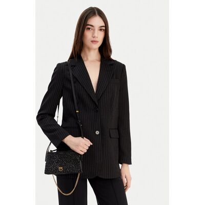 PINKO Kabelka Double Mini Pelle Ai 25-26 PLTT 105359 A2WF Čierna Ženy PINKO Kabelka Double Mini Pelle Ai 25-26 PLTT 105359 A2WF Čierna Ženy