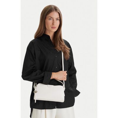 Calvin Klein Kabelka Emblem Trio Top Handle Camera Ba LV04F3370G Biela Ženy Calvin Klein Kabelka Emblem Trio Top Handle Camera Ba LV04F3370G Biela Ženy