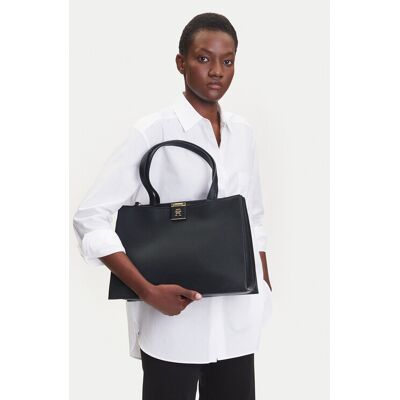 Tommy Hilfiger Kabelka Th Her Tote AW0AW17191 Čierna Ženy Tommy Hilfiger Kabelka Th Her Tote AW0AW17191 Čierna Ženy