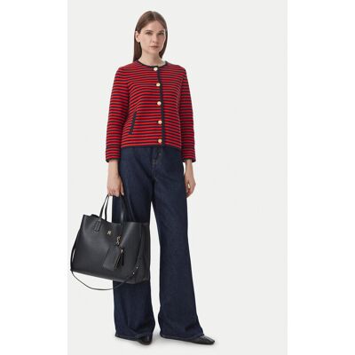 Tommy Hilfiger Kabelka Th Icon Satchel Mono AW0AW18923 Čierna Ženy Tommy Hilfiger Kabelka Th Icon Satchel Mono AW0AW18923 Čierna Ženy