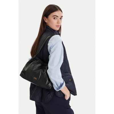 Tommy Hilfiger Kabelka Soft Leather Shoulder Bag AW0AW18307 Čierna Ženy Tommy Hilfiger Kabelka Soft Leather Shoulder Bag AW0AW18307 Čierna Ženy