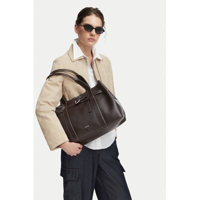 Calvin Klein Kabelka Buckle Medium Work Tote LV04F3549G Hnedá Ženy Calvin Klein Kabelka Buckle Medium Work Tote LV04F3549G Hnedá Ženy