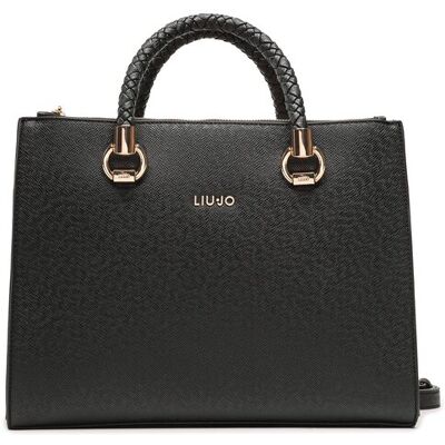 Liu Jo Kabelka M Satchel Double AXX010 E0087 Čierna Ženy Liu Jo Kabelka M Satchel Double AXX010 E0087 Čierna Ženy