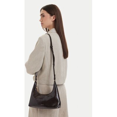 Calvin Klein Kabelka Foil Logo Glossy Conv Shoulder B LV04F3737G Hnedá Ženy Calvin Klein Kabelka Foil Logo Glossy Conv Shoulder B LV04F3737G Hnedá Ženy