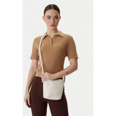 Calvin Klein Kabelka Emblem Aop Sm Bucket Crossbody LV04F3506G Biela Ženy Calvin Klein Kabelka Emblem Aop Sm Bucket Crossbody LV04F3506G Biela Ženy