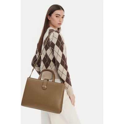 Tommy Hilfiger Kabelka Th Heritage Satchel AW0AW18287 Hnedá Ženy Tommy Hilfiger Kabelka Th Heritage Satchel AW0AW18287 Hnedá Ženy