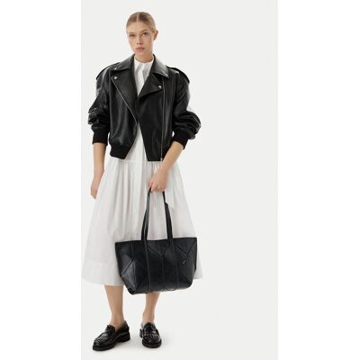 Calvin Klein Kabelka Woven Medium Carryall LV04F3548G Čierna Ženy Calvin Klein Kabelka Woven Medium Carryall LV04F3548G Čierna Ženy