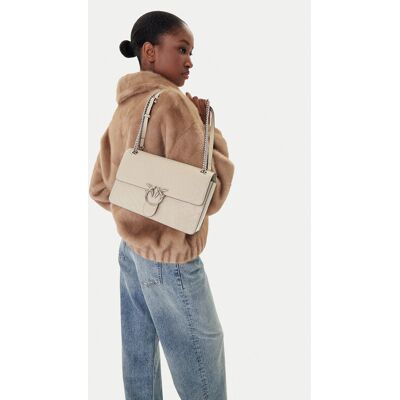 PINKO Kabelka Love One Light Classic AI 25-26 PLTT 106174 A2JC Krémová Ženy PINKO Kabelka Love One Light Classic AI 25-26 PLTT 106174 A2JC Krémová Ženy